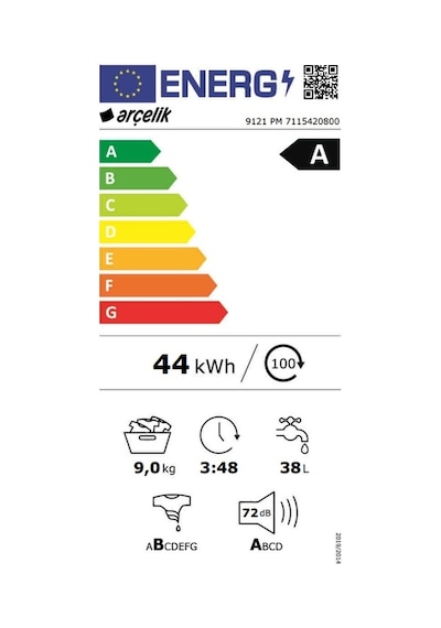 Arçelik 9121 PM 1200 Devir 9 KG Çamaşır Makinesi