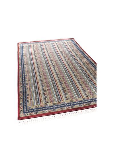 Apex Halı Bruj Bambu Viscon Halı 8741bu Bordo Renkli