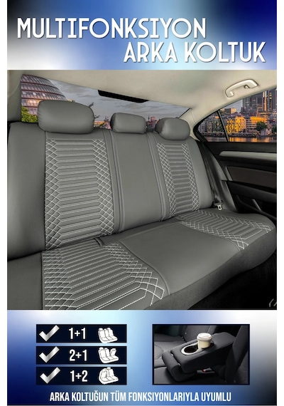 Kia Ceed Eski Lüx Full Deri Oto Koltuk Kılıfı Ön Arka Takım Exclusive Füme