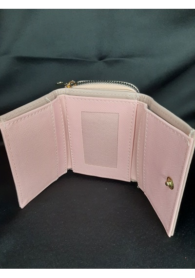 Mryart Pudra Pembe Kadın Cüzdanı - Fermuarlı Ve Düğmeli Kartlık Model