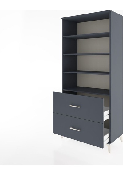 Hyperion Dolap 4 Raflı 2 Çekmeceli 88x44x195 Antrasit-antrasit Antrasit Hyperion Dolap 4 Raflı 2 Çekmeceli 88x44x195 Antrasit-antrasit Antrasit