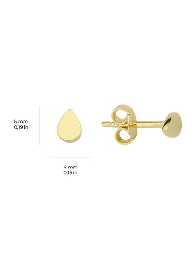Goldkupe 14 Ayar Altın Minik Damla Küpe 0,58 Gr-1797