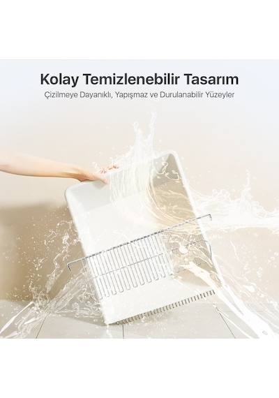 Ubpet C31 Açık Tasarımlı Otomatik Akıllı Kedi Tuvaleti App Kontrollü, Otomatik Temizleme, 38 Db Sessiz, Beyaz