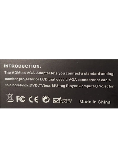 Hdmi - Vga Dönüştürücü Hdmi To Vga Adaptör + Audio