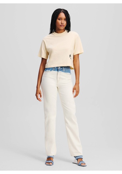 Karl Lagerfeld Jeans Beyaz Kadın Pamuklu Denim Pantolon A2w10035
