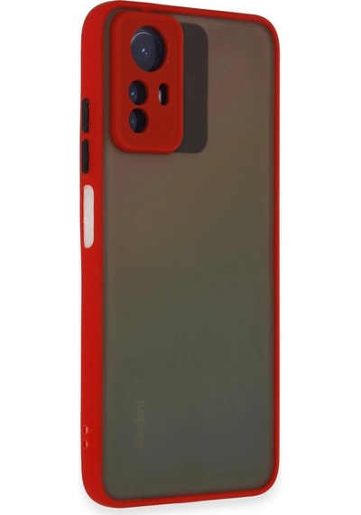 Gld-spt- Newface Xiaomi Redmi Note 12s Kılıf Montreal Silikon Kapak - Kırmızı