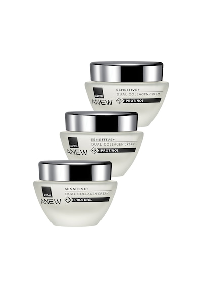 Avon Anew Sensitive+ Çift Kollajen Krem 3 x 50 ML