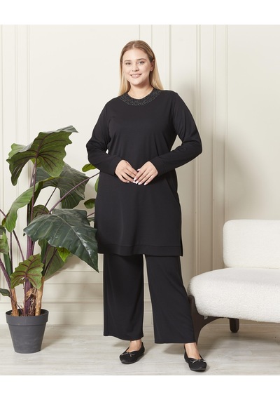 Ferace Kadın Büyük Beden İkili Takım 001
