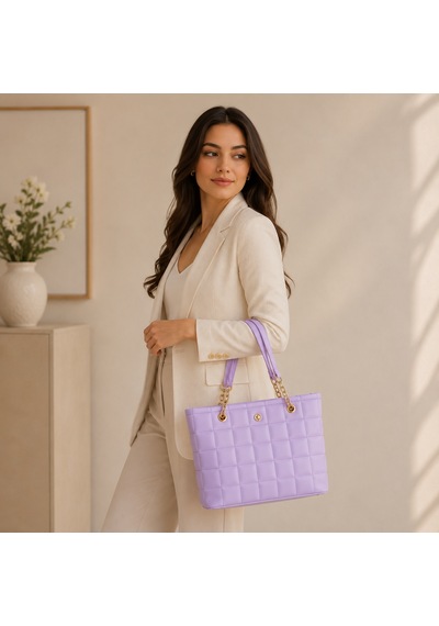 Us Polo Assn U.s. Polo Assn. Kadın Kapitone Omuz Çantası Us24159 Eflatun