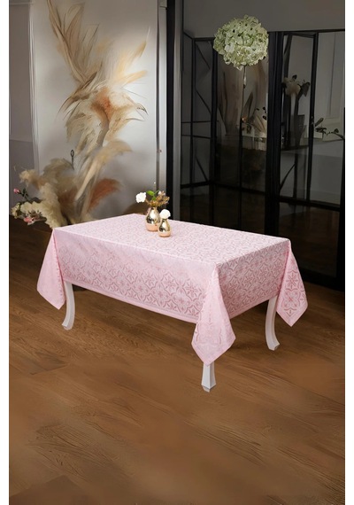 Sare Lüx Jakar Kumaş Pudra Masa Örtüsü Dikdörtgen 160x220 Cm - 1109 Çok Renkli