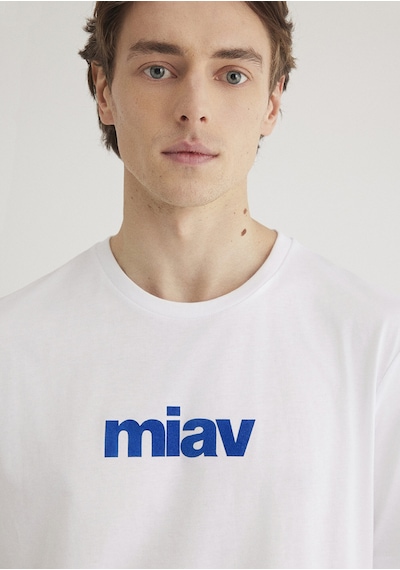 Mavi - Miav Baskılı Tişört 067153-620 Beyaz