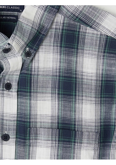 Lcwaıkıkı Classic Yeşil Regular Fit Ekose Poplin Erkek Gömlek