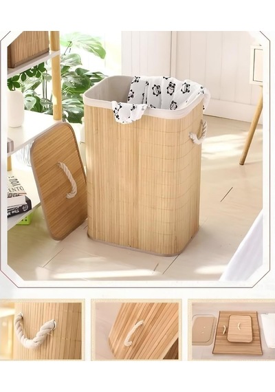 Jouis Çamaşır Sepeti Doğal Bambu Katlanabilir Kirlilik, Yıkanabilir Çıkarılabilir Astar Torbalı, Sele Görünümlü Şık Ve Dayanıklı Çamaşır Sepeti, Kapaklı Ve Ergonomik Tasarım Çok Renkli Jouis Çamaşır Sepeti Doğal Bambu Katlanabilir Kirlilik, Yıkanabilir Çıkarılabilir Astar Torbalı, Sele Görünümlü Şık Ve Dayanıklı Çamaşır Sepeti, Kapaklı Ve Ergonomik Tasarım Çok Renkli