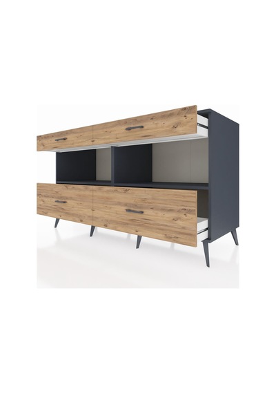 Kronos Konsol 2 Raflı 4 Çekmeceli 176x59x99 Antrasit-antrasit/ça Antrasit-antrasit/çam Kronos Konsol 2 Raflı 4 Çekmeceli 176x59x99 Antrasit-antrasit/ça Antrasit-antrasit/çam