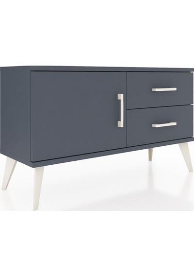 Arges Şifonyer Tek Raflı 2 Çekmeceli Tek Kapaklı 88x30x48 Antrasit-antrasit Antrasit Arges Şifonyer Tek Raflı 2 Çekmeceli Tek Kapaklı 88x30x48 Antrasit-antrasit Antrasit