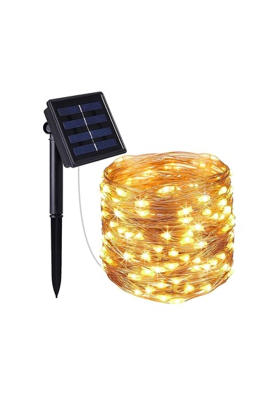 Tr Menfry 20 Mt Güneş Enerjili Solar Peri Led Işık Dekoratif Bahçe Büyük Panel Aydınlatma Dış Mekan 200 Led