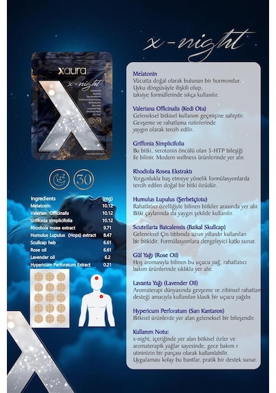 Xaura Global X-night 30'lu Transdermal Bant