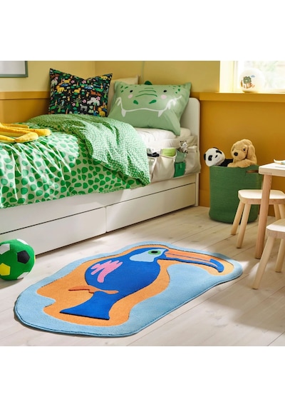 Ikea Natthager Çocuk Oyun Halısı 83 X 125 Cm Turuncu - Mavi - Açık Lacivert Çok Renkli
