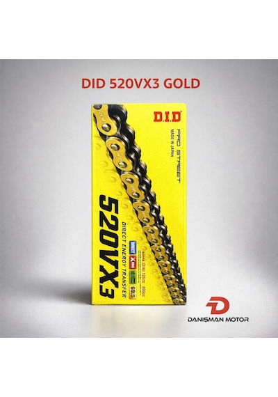 Dıd Dıd 520vx3 Gold Motosiklet Zinciri 120 Bakla