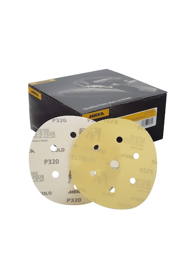 Mırka Gold 150Mm Cırtlı 6 1D - Zımpara 100 Adet -320 Kum
