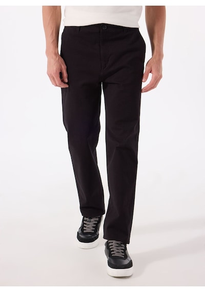 Wrangler Normal Bel Slim Fit Siyah Erkek Chino Pantolon Chino Pantolon - Wm01003001 Siyah