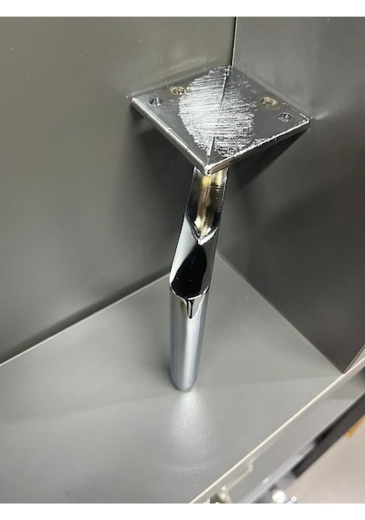 Zarif Metal Ayak 14cm Krom Renk Dolap Şifonyer Koltuk Tv Ünite Modern Mobilya Ayağı Gümüş