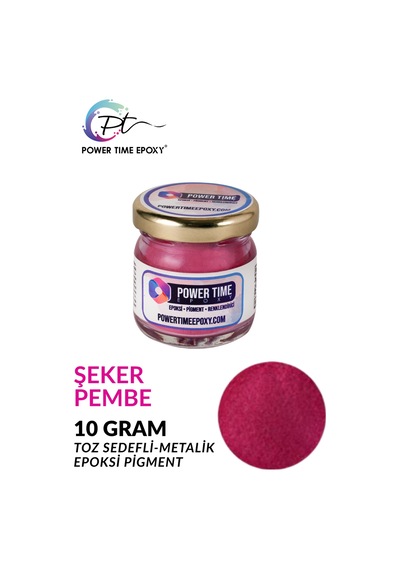 Sedefli Metalik Toz Pigment Boya / Şeker Pembe / Epoksi Için