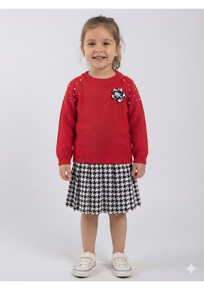 Xo Kids Kız Çocuk Elbise 3-7 Yaş 4028 Kırmızı