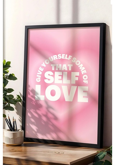 Self Love Çerçeveli Tablo Aura Enerji Renkleri - Öz Sevgi