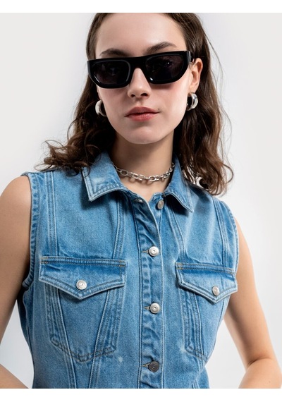 LOFT Loose Fit Kadın Elbise Lf2036547 Q1.v1 Denim LOFT Loose Fit Kadın Elbise Lf2036547 Q1.v1 Denim