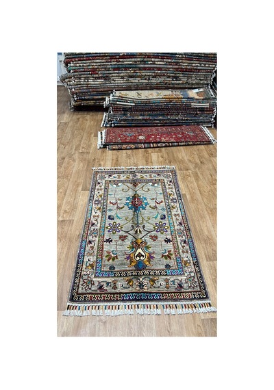 El Dokuma Afghan Halısı Bej
