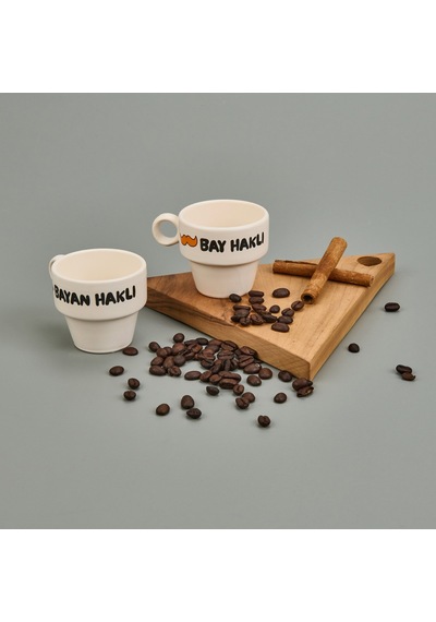 Paltoo Tasarım Bay Haklı Ve Bayan Haklı 2'li Espresso Fincanı - Renkli - 90 Ml Çok Renkli