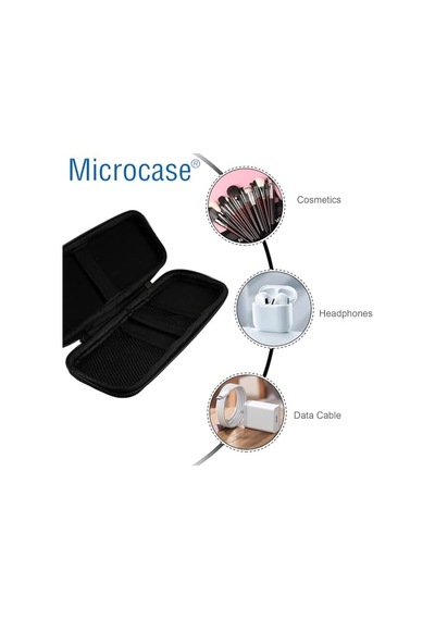 Microcase Dokunmatik Kalem Pencil Kalemlik Fırça Set Kulaklık Kablo Organizer Kılıfı 21x9cm Al5356 Diğer