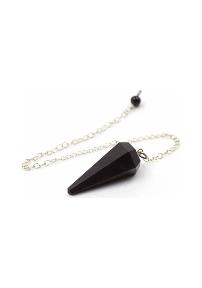 Doğal Taş Shungite Taşı Pandül Sarkaç Siyah