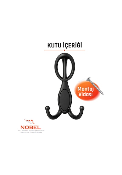 Arya Portmanto Askısı, Metal Vestiyer Askısı, Matsiyah, Duvar Ve Dolap Askılığı 5'li Set Vidalı Matsi Yah