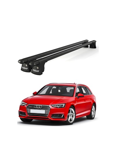 Trio-ıı Audi A4 Avant 2015 Ve Sonrası Uyumlu Siyah Kilitli Ara Atkı 120cm Port Bagaj Tavan Barı