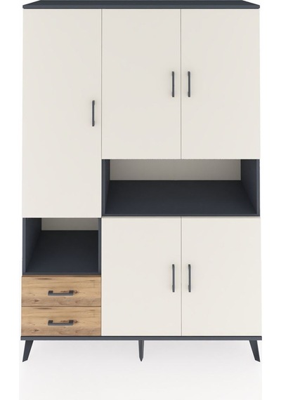 Hyperion Dolap 10 Raflı 2 Çekmeceli 5 Kapaklı 132x44x195 Antrasit-aytaşı/çam Aytası/atlas Çam Hyperion Dolap 10 Raflı 2 Çekmeceli 5 Kapaklı 132x44x195 Antrasit-aytaşı/çam Aytası/atlas Çam