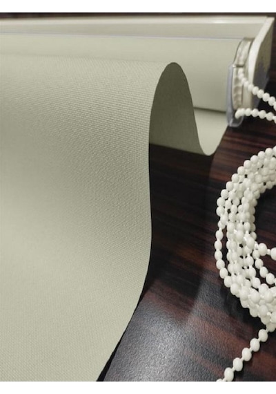 Mat Polyester Krem Stor Perde Krem