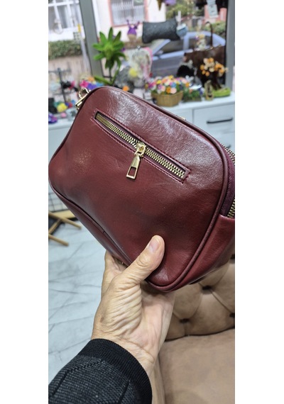 Omuz Ve Kol Çantası Çok Gözlü Bordo