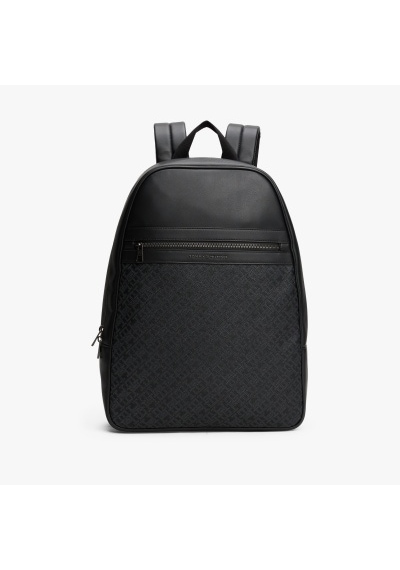 Tommy Hilfiger Th Monogram Backpack Erkek Siyah Çanta - Am0am13490
