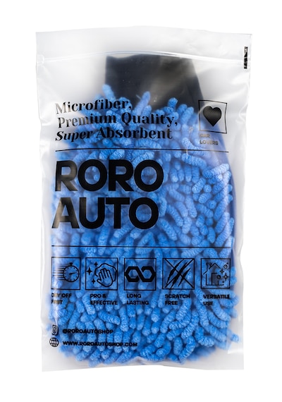 Roro Auto Pasifik Mikrofiber Araç Yıkama Bezi & Kurulama Havlusu ( 50 x 70 ) & Yıkama Eldiveni Oto Temizlik Seti