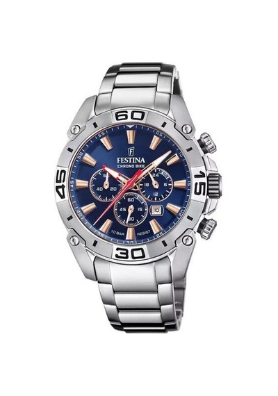 Festına F20543/4 Chrono Bıke Erkek Kol Saati Gümüş