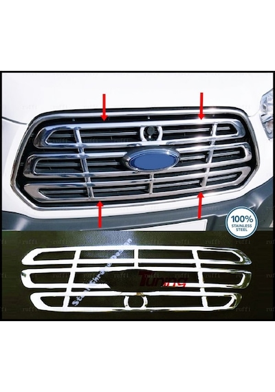 Ford Transit Krom Ön Panjur 1 Prç. 2013-2019 Paslanmaz Çel...