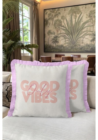 Tipografi Good Vibes Zarif Saçaklı Yastık Kılıfı-romantik Yazılı Boho Pembe Püsküllü Kırlent Kılıfı Buzlu Düş Mira Tipografi Good Vibes Zarif Saçaklı Yastık Kılıfı-romantik Yazılı Boho Pembe Püsküllü Kırlent Kılıfı Buzlu Düş Mira