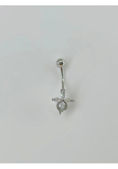 Çiçek Detaylı Göbek Piercing Çok Renkli 17439301