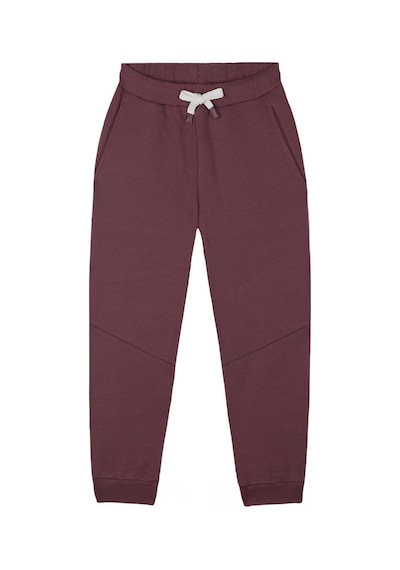 Antebies Pamuk Kumaştan Üretilmiş, Cool Kids Nakışlı, Uzun Kollu Erkek Çocuk Sweatshirtü, Bel Lastikli Bağcıklı Eşofman Takımı Bordo