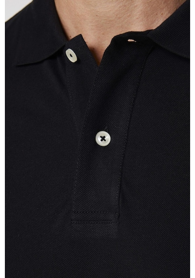 Tudors 30765 Slim Fit Pamuklu Serin Tutan Kumaş Erkek Tişört Siyah