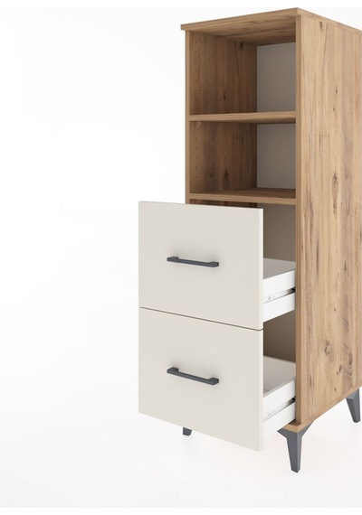 Hyperion Dolap 2 Raflı 2 Çekmeceli 44x44x134 Çam-aytaşı Çam