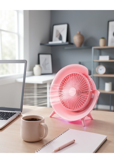 Usb Şarjlı 3 Kademe Rgb Işıklı Masaüstü Vantilatör Uczzlm102-1