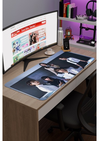 Pyramid Game K Drama Kdrama V4 90x40 Xxl Gaming Kauçuk Kaymaz Taban Mouse Pad Fare Altlığı